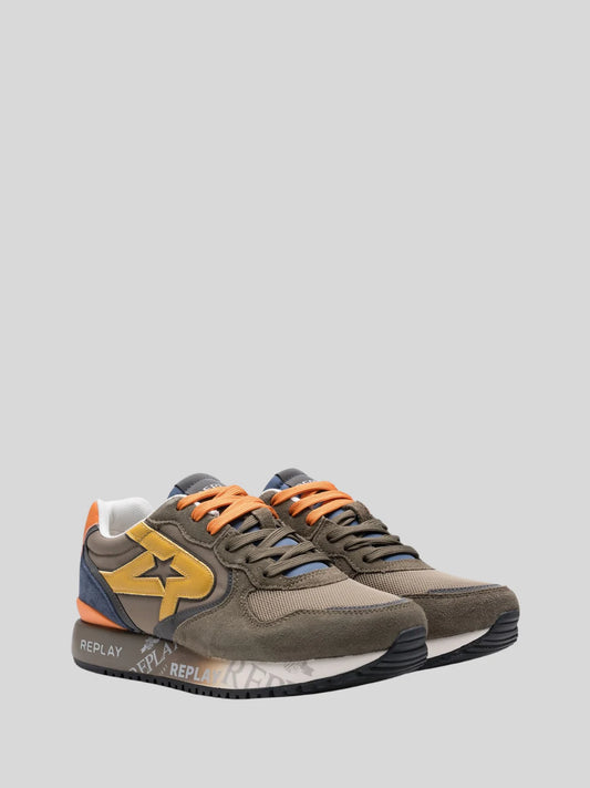 REPLAY SHOE FIBER M MELT - MIL GRN ORANGE RS9I0010L