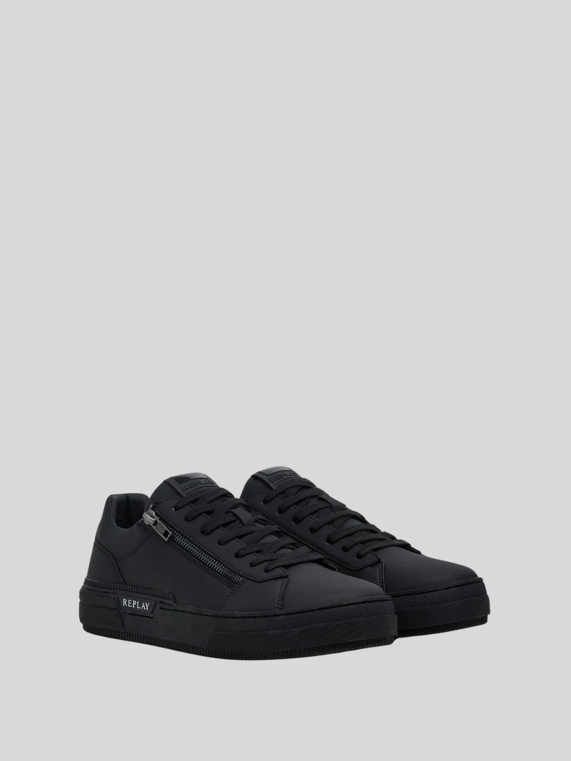 REPLAY SHOE RAILY LOW ZIP SA - BLACK RZ6R0013S